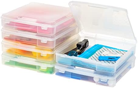 IRIS USA Scrapbook Case |Made in USA| Fits 12"x12" - Thick (6-Pack) - Clear by IRISUSA