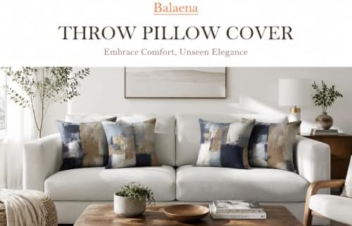 Brown Grey Abstract Throw Pillow Covers 18x18 Set of 4 - Image 7