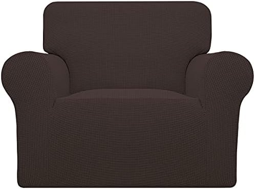 Easy-Going Stretch Oversized Chair Slipcover with Arm Washable Chocolate by Easy-Going