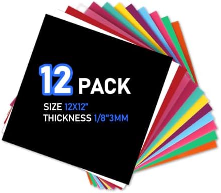 Colored Cast Acrylic Sheets, Plexiglass Sheets Polycarbonate 1/8 Inch 12X12 by YMYKLB