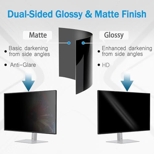 [2 Pack] 28 Inch Computer Privacy Screen for 16:9 Widescreen Monitor, Anti-Glare Privacy Filter, Removable Anti-Scratch Anti-Spy Screen Protector - Image 6