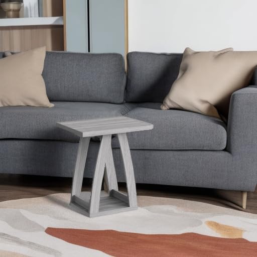 FROMJBEST End Tables Living Room, Side Table Beside Sofa, Grey End Table - Image 5