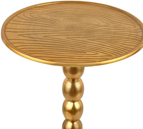 CLEENTABLE Round Farmhouse End Table, Rustic, 15x21 - Image 3