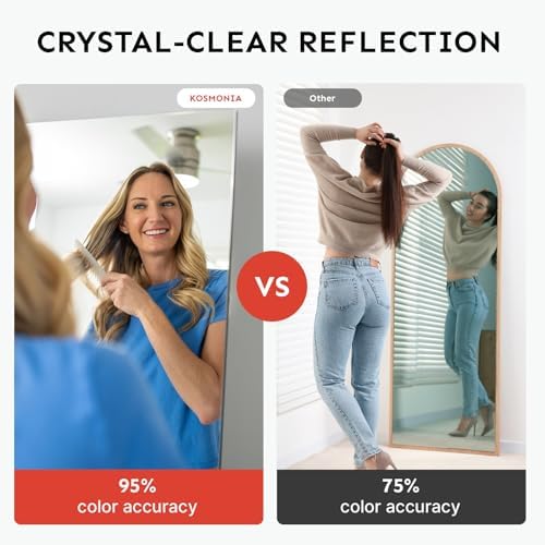 Kosmonia Full Length Mirror 68"x20" Frameless Floor Mirror Distortion Free - Image 3