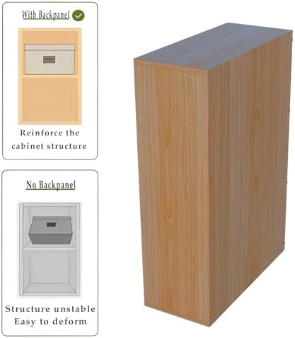 OSCHF 6-Cube Storage Shelf Bookcase, Oak - Image 3
