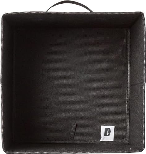 Amazon Basics Collapsible Fabric Storage Bins Organizer with Handles, Sturdy, Foldable, 10.5" x 10.5" x 11", Black, 6 Count (Pack of 5) - Image 3