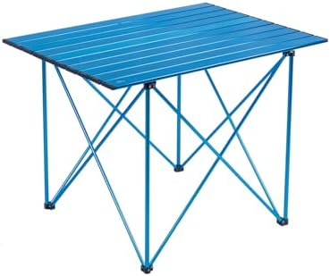 iClimb Ultralight Compact Camping Folding Table (Reinforced Blue - XL) by iClimb