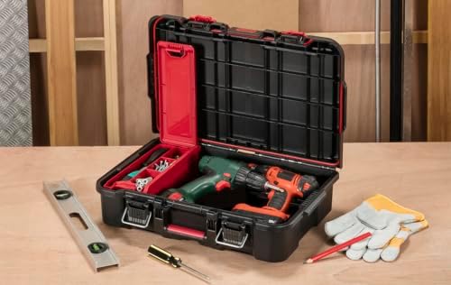 Keter Stack N' Roll Power Tool Case with Removable Dividers - Image 2