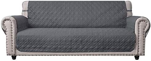Ameritex Couch Sofa Slipcover 100% Waterproof Nonslip Quilted Furniture Protector Slipcover for Dogs, Children, Pets Sofa Slipcover Machine Washable (Dark Grey, 78") by Ameritex