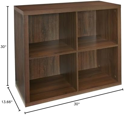 ClosetMaid 4-Cube Decorative Storage Cube Storage Organizer, Dark Chestnut - Image 4