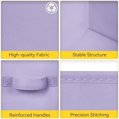 Cupic Cupid 6-Pack 11x11 Cube Storage Bins, Cube Bins, Purple Gradient - Image 7