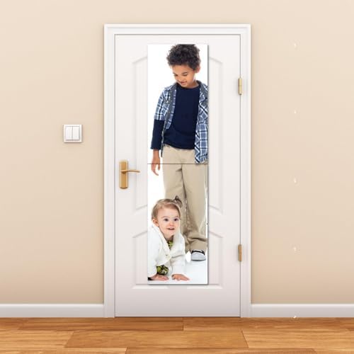 Unbreakable Full Length Wall Mirror,The Door Mirror,2 Pack 24"x14",Acrylic Mirror Kids,Shatterproof Plexiglass Long Mirrors for Bedroom Closet,Children Non Glass Stick on Mirrors - Image 2