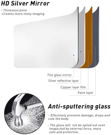 Full Length Mirror, 76''x34'' Full Floor Mirror with Stand, White Arched Wall Mirror with Aluminum Frame, Large Body Mirrors for Bedroom Living Room - Image 7