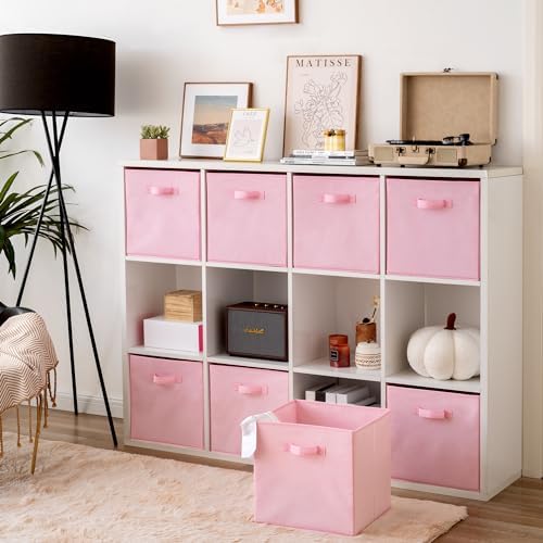 GRANNY SAYS Pink Cube Storage Bins, 13x13 Storage Cube Organizer, 8-Pack - Image 2
