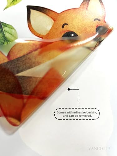 Woodland Animal Wall Stickers Decal - Watercolor Sloth Squirrel Bird Leaf Peel & Stick Removable Wall Art Decoration for Bedroom Living Room Playroom Nursery,111 cm x 150 cm - Image 4