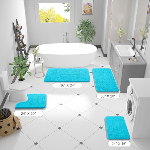OLANLY Bathroom Rugs 36x24, Extra Soft Absorbent Chenille Bath Rugs - Image 2