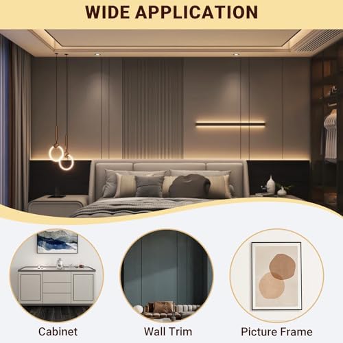 Trimold Glossy Black Molding Trim, Peel and Stick Mirror Border Design, Flexible Wall Ceiling Floor Cabinet Tile Edge Moulding, 5m x 1cm - Image 5