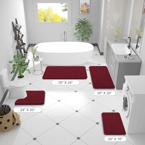 OLANLY Large Bathroom Rugs 40x32, Extra Soft Absorbent Chenille Bath Rugs - Image 2