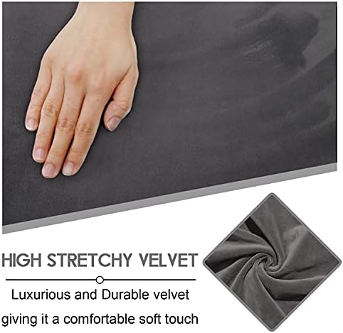ULTICOR Velvet 8-Pieces Recliner Sofa Covers Stretch Reclining Couch Covers for 3 Cushion Reclining Sofa Slipcovers Furniture Covers Thick Soft Washable (3 Seater Recliner Cover, Dark Gray) - Image 3