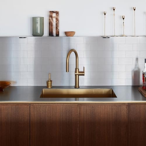 Vamos Tile 100-Piece Peel and Stick Backsplash Seamless Tile,3''x6'' Brushed Stainless Steel Metal Subway Tile,Stick on Backsplash for Kitchen/Bathroom/Laundry Room - Image 3