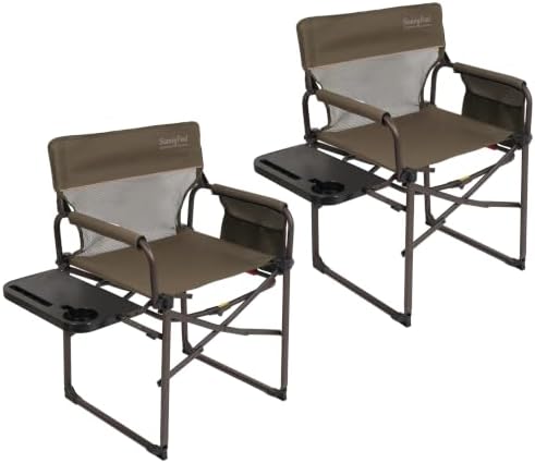 SUNNYFEEL Camping Director Chair with Side Table by SunnyFeelCamping