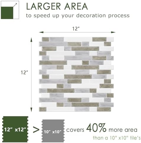 STICKGOO Peel and Stick Wall Tile Self-Adhesive Backsplash Thicker Design - Image 5