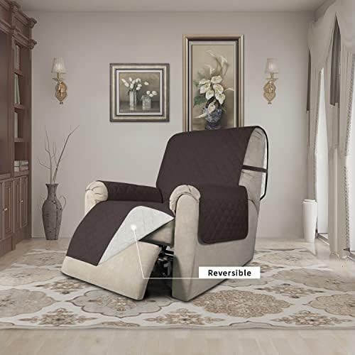 Easy-Going Reversible Couch Cover, Recliner 22 in, Chocolate/Ivory - Image 2