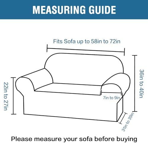 H.VERSAILTEX Stretch Velvet Loveseat Covers for 2 Cushion Couch Covers for Living Room Sofa Covers Slipcovers with Non Slip Straps Bottom, Ultra Thick Comfy Velour (Width 58"-72", Chocolate) - Image 2