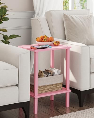 TUTOTAK End Table, Side Table, Nightstand, 2-Tier Storage Shelf - Image 4