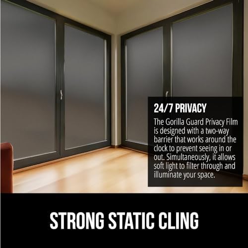 Gorilla Guard Window Privacy Film, Two Way Sun Blocking, 11.8x78.7 Black - Image 3