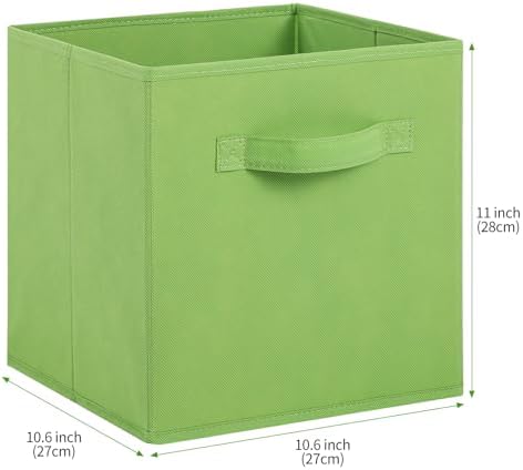 Stero Fabric Storage Bins 6 Pack Fun Colored Durable Storage Cubes with Fabric Handles Foldable Cube Baskets for Home, Kids Room, Closet and Toys Organization Multi Colors-1 - Image 2