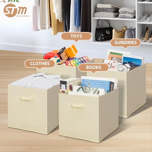 STORAGE MANIAC Storage Cubes, 13 Inch 6 Pack Collapsible Fabric Shelf Bins - Image 2