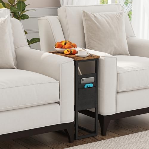 TUTOTAK C Shaped End Table, Side Table for Couch, Sofa Table - Image 6