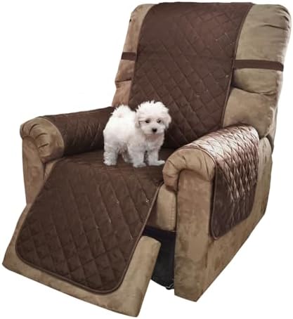 U-NICE HOME Reversible Recliner Chair Covers, Chocolate by U-NICEHOME