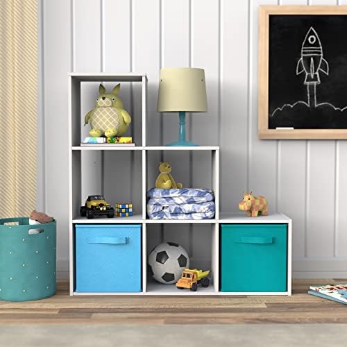 ClosetMaid Cubeicals 3-2-1 Cube Storage Shelf Organizer Bookshelf, 3 Tier, Steps, Corner Unit, Easy Assembly, Wood, White Finish - Image 6