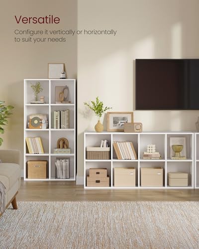VASAGLE Bookshelf, 8 Cubes Storage Organizer, 25.8 x 9.5 x 51 Inches - Image 4