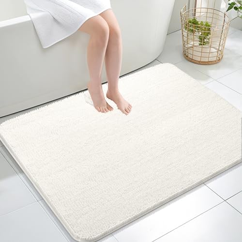 OLANLY Large Bathroom Rugs 40x32, Extra Soft Absorbent Chenille Bath Rugs by OLANLY