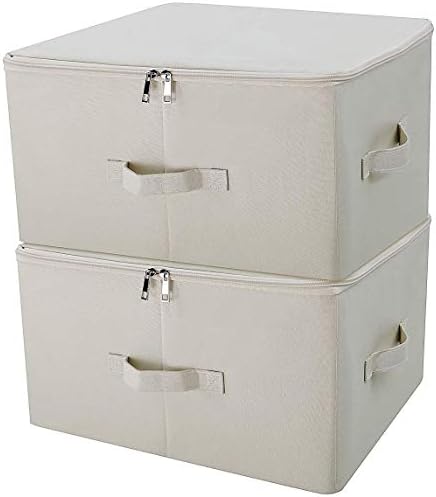 Sturdy Fabric Storage Bins with Lid, Shelves Clothes Storage Cubes,Set of 2 by iwillCREATEPRO