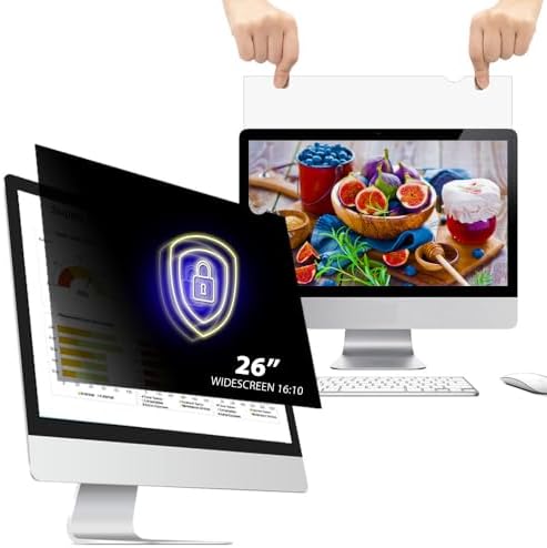 26 Inch Computer Privacy Screen Filter for Widescreen Monitor by WELINCOfficeProducts