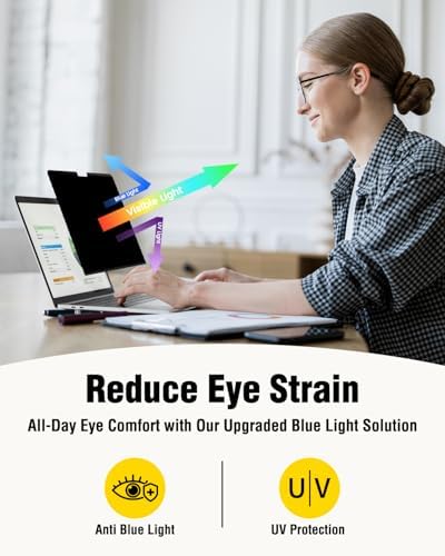 F FORITO Magnetic Privacy Screen Protector Compatible with MacBook Pro 14 inch (2025-2021, M5 M4 M3 M2 M1 Pro Max), Removable 360° Anti Peeping Anti Blue Light Anti Glare Laptop Privacy Screen Shield - Image 5