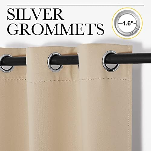NICETOWN Verical Blinds for Living Room Bedroom Dining Sunroom Basement Wall Divider, Room Dividers Space Screens Partitions, Extra Large Blackout Curtain (1 PC, 20ft Wide x 8ft Long, Biscotti Beige) - Image 3