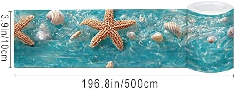 IVN Wallpaper Border Peel and Stick Wall Ocean Starfish Shell 4x196 Inch - Image 3