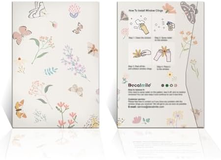 decalmile Poppy Flower Pink Floral Blossom TV Wall Decals Stickers - Image 6