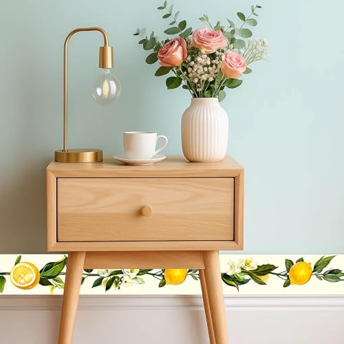 IVN Wallpaper Border Peel and Stick Wall Lemon Blossom 4x196 Inch - Image 7