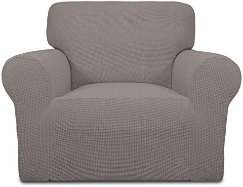 Easy-Going Stretch Chair Slipcover with Arm Washable Taupe by Easy-Going