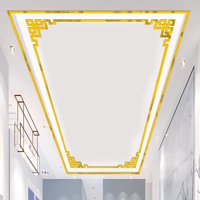 20 Pcs Mirror Wall Stickers Striped Design Mirror Art Tile Decal DIY Self Adhesive Wall Line Border Decals Removable Acrylic Mirror Wall Stickers and Murals for Home Decor 5 * 20cm (Sliver&Gold - Image 7