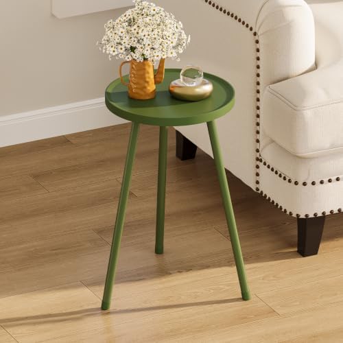 Small Couch Side Table, Drink Table, Mini Round End Table, Coffee Table, Snack Table for Small Spaces, Living Room, Bedroom, Sofa LET520LS - Image 4