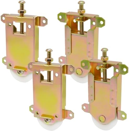 Sliding Mirror Closet Door Rollers Replacement Hardware Fits Contractors Part #W8020C Wardrobe Doors Wheels, 2-1/2" Vertical H.C., 1-1/2" Nylon Concaved Ball Bearing Wheel, 4 Pack by TPard