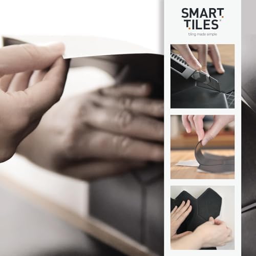 Smart Tiles Peel and Stick backsplash, Zellige Stone Greige, 9"x9" | Pack of 5 (2.8 sq ft), Semi-Matte, Heat/Moisture Resistant, Low VOC, Kitchen/Bathroom, Renter Friendly, Made in Canada - Image 3