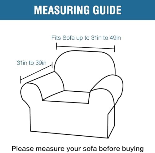 H.VERSAILTEX Stretch Velvet Armchair Cover Couch Covers 1 Cushion Chair Slipcover for Living Room Furniture Cover Crafted from Thick Comfy Rich Velour (Chair 31"-49", Rust) - Image 2